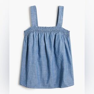 NWT J Crew Square Neck Smocked Tank Top Size 3X